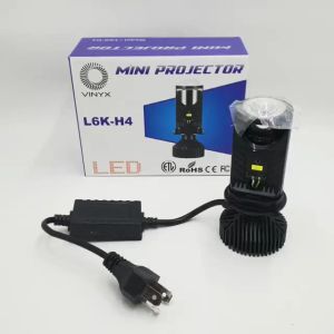 1 Pcs Lampu LED Headlamp Projie H4 Mini Projector Lens 50 Watt Motor Mobil