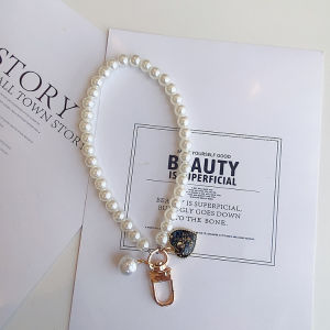 Girl Heart Shaped Phone Chain Pearl Camera Bag Accessories Creative Keychain Fashionable Digital Accessories for Women