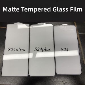 2ชิ้นกระจกอย่างหนา Matte ฟิล์มสำหรับ Samsung S24, S22, S23 แบบ HD, คูมครองเต็มรูปแบบปกป้องหน้าจอสำหรับ Samsung S24 Plus, แม้แก้วป้องกัน