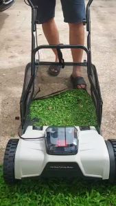 ฺBattery Mower รถตัดหญ้าแบตเตอรี่ 18V.สำหรับหญ้าทุกสายพันธ์ เหมาะกับหญ้ายาว10-15ซม. รอบการตัด1-2ครั้ง/เดือน
