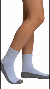 #XGMY#mens sports socks cotton thick mid top socks black and white Korean version summer gray and white womens breathable short socks