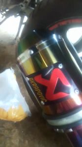 KNALPOT RACING AKRAPOVIC GP LORENZO PLANGI FULSET BUAT VIXION GSX R15 CBR CB150R BYSON XABRE DLL