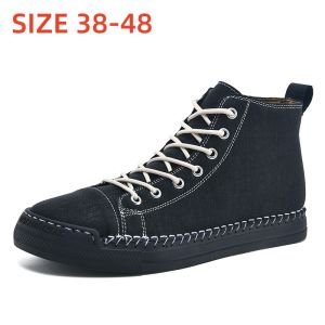 XueChur Handmade Boots For Men Genuine Leather Boots Plus Size 46 47 48 Casual Shoes Men Ankle Boots Waterproof Leather Shoes Motorcycle Boots