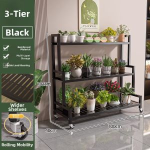 Multilevel Step Shaped Metal Plant Stand
