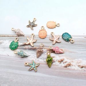 Charm treo nhiều mẫu hình vỏ sò ốc biển chìa khóa cây... Nguyên liệu làm vòng đeo tay mặt dây chuyền