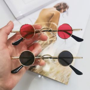 Vintage Men Sunglasses Women Retro Punk Style Small Round Metal Frame Colorful Lens Sun Glasses Fashion Eyewear