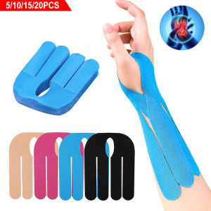 5/10/15/20PCS Precut Kinesiology Wrist Tape Athletic Sports Tape Elastic Muscle Support Tape for Carpal Tunnel Tendon Relief