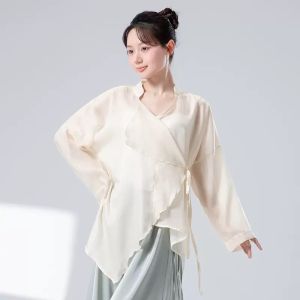 Áo Biểu Diễn Cổ Điển Cỡ Lớn Cho Nữ Cổ Đứng Rộng Rãi Có Dây Buộc Phong Cách Truyền Thống Thường Ngày Phù Hợp Cho Biểu Diễn Và Tập Luyện