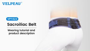 Velpeau Sacroiliac (Si Joint) Belt for Women and Men Adjustable Sliding Strips Hip Support Belt for Sciatica Pelvis Lower Back Leg and Sacral Nerve Pain Relief Anti-Slip