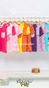 KAOS ATASAN ANAK MOTIF STARMOON 3 IN 1 GIRL SERIES