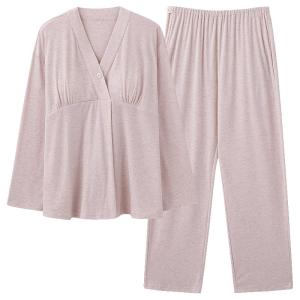 miiow | Maternity Sleepwear Thin Summer New Style Womens Home Clothes Breastfeeding Clothing Pure Color Set With Chest Pad