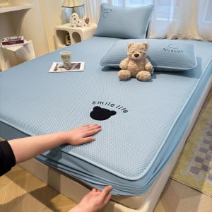 Summer Cooling Luxe Ice Silk Bed Cover Set