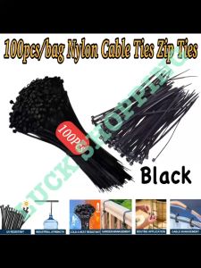 100pcs/bag High quality Nylon Cable Tie Zip Ties Multipurpose Adjustable Durable Self locking Nylon Zip Cable Ties