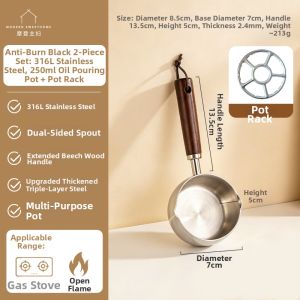 MODERN SWEETHOME | Mini Long-Handled 316L Stainless Steel Oil Spoon