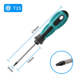 1pcs Torx Magnetic Screwdriver Precision T5 T6 T7 T8 T9 T10 T15 T20 T25 T27 T30 Safety Controller Maintenance Manual Tool Kit