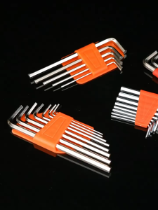 8 Pcs/set Chrome plating Double-End Hex Key L-Shape Plum Allen Wrench Set 1.5/2/2.5/3/4/5/5.5/6mm for Hexagonal Screw