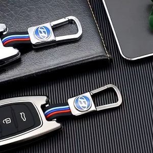 Ốp Khóa Kim Loại Phản Quang - Hyundai Creta 2022-Chất Liệu Hợp Kim Bền Đẹp Thời Trang Bảo Vệ An Toàn Cho Chìa Khoá