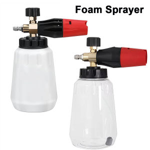 High Pressure PA Foam Cannon with 5 Metal Nozzles - Adjustable Foam sprayer Car & Home Cleaning Kit for Pressure Washers
