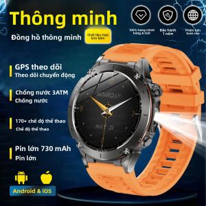 Đồng Hồ Thông Minh GPS 2025 Màn Hình Ultra HD 1.43 Inch Chống Nước 5ATM Tích Hợp La Bàn Đo Độ Cao Áp Suất Khí Quyển Pin 730mAh Dây Đeo Thép Không Gỉ