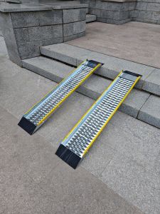Wheelchair Ramp Board for Climbing Steps And Getting in Car Accessible Facility Iron Material Customizable from Hebei Province