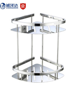 Bathroom Tripod Punch-Free Single-Layer Storage Rack 304 Steel Rack Bathroom Double-Layer Wall-Mounted Bathroom Storage Rack