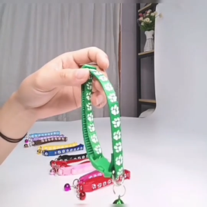Pet Assorted Collar with Bell Safety Buckle for Dog Cat Puppy Kitten Neck Belt Original Accessories