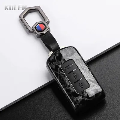 ABS Carbon Fiber Style Car Key Case Cover For Mitsubishi Xpander Outlander ASX Pajero Eclipse Cross Montero Protected Shell Fob