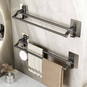 MEISITEKEKE | Single Rod No-Drill Bath Towel Rack