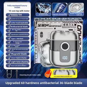 MONLEYTA | Portable Electric Shaver For Men Genuine German Craftsmanship Mini 2025 New Model Gift For Boyfriend Six Blade Heads Stainless Steel