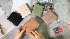 EchoBliss กระเป๋าสตางค์ผู้หญิงกระเป๋าใส่บัตรแบบเรียบง่ายแนววินเทจ