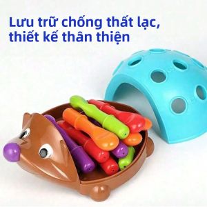 Đồ Chơi Giáo Dục Hedgehog Insert Dành Cho Trẻ Em Hỗ Trợ Đào Tạo Montessori Tập Trung Vào Kỹ Năng Vận Động Tinh Và Phối Hợp Tay-mắt