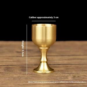 Household Mini Shot Glass Gold Brass Wine Glass Restaurant Goblet Tabletop Red Wine White Wine Trumpet Copper Craft Anti-rust