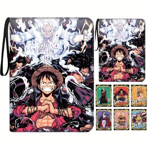 One Piece Card Binder Anime Luffy Card Storage Book Loose-Leaf Four Nine-Grid Card Collection Book Good-looking Card Holder