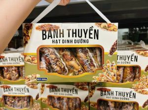 Bánh thuyền mix hạt dinh dưỡng hộp quà tặng 500gram