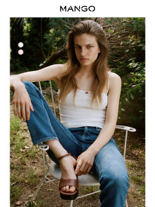 Mango | Autumn New Cotton Slim-fit Wavy Hem Camisole