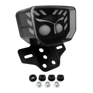 KEVANLY | Owl Style Motorcycle Rear Lights LED Brake Light ATV Tail Light UTV Stop Turn Signal Direction with License plate bracket 12V