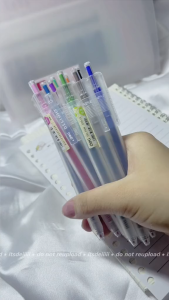 Bút gel nước Deli G118 ngòi 0.5mm xinh xắn nhiều màu tùy chọn nhanh khô viết đều trơn