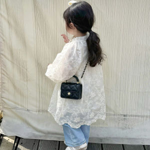 K-style Kids Bag Chic Chanel-Style Girl Diamond Crossbody Bag Fashionable Princess Handbag Accessories Coin Purse