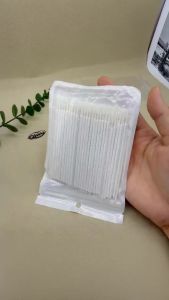 100Pcs Eyelash Cleaning Brush Set Lash Extension Micro Cotton Swabs Individual Eyelashes Microbrush Beauty Makeup Remover Tools