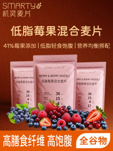 SmartY Low Fat Berry Mix Cereal Instant Breakfast Healthily Satiating Oats Snack No Added Sugar 300g Bag from Shanghai