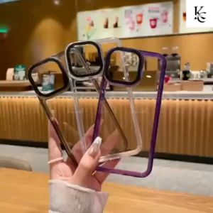 Casing Case Acrylic Ring Black For Iphone X XR XSMAX 11 12 14 15 PLUS PRO MAX