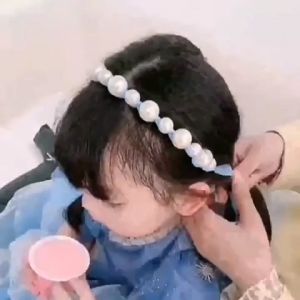 New Korea Pearl Princess Hair Ribbon Hairpin Headdress Headbands Accessories Cute Wash Headband Baby Girl