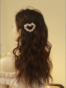 Jepit Rambut Bunga Love Lucu Wanita Korea Berbentuk Hati Manis Jepit Poni Anak Perempuan Aksesoris Rambut HHG