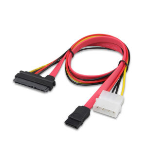IDE SATA3.0 Cable Splitter to Integrated for Hard Disk Optical Drive Data Cable Power Cord SATA 7+15P to 7+4Pin Convert Wire