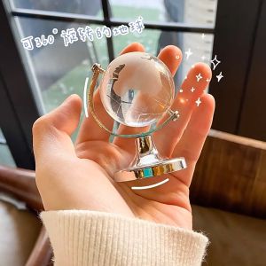 Mini Globe Crystal Ball DIY Rotatable Gift Creative Earth Desktop Ornaments Car Decoration Toy for kids