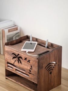 รุ่นกล่องใส่เราเตอร์ Wifi สำหรับการเก็บของ รุ่นกล่องเก็บเราเตอร์ Wifi สำหรับการเก็บของอเนกประสงค์ รุ่นขั้นวางกล่องรับสัญญาณ ขนาด 32×22×27cm