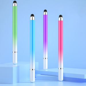 ZAY Pena Sentuh Kepala Ganda Warna Gradien Pena Tulis Tangan Tablet Seluler Pena Kapasitif Lukisan Edit