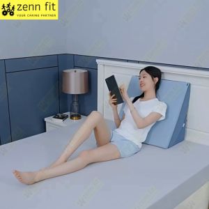 Anti-Reflux Extended Curve Wedge Pillow Rise Support Pad With Removeable Cover & Sleeping Pillow