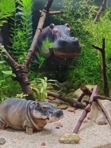 Fish Decorations Hippo Air Bubbler Increase Oxygen Levels Aquarium Accessories Air Bubbler