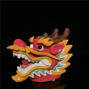 Ceramic Dragon Home Decorations Living Room New Chinese Zodiac Display Year of the Dragon Spring Festival Gifts Handmade Craft